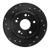 633-59071L Drilled/Slotted Brake Rotor [Black], Fits Select Acura/Honda, Position: Rear Left - image 1