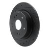 633-59071L Drilled/Slotted Brake Rotor [Black], Fits Select Acura/Honda, Position: Rear Left - image 2