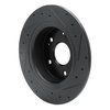 633-59071L Drilled/Slotted Brake Rotor [Black], Fits Select Acura/Honda, Position: Rear Left - image 4