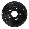 633-59071R Drilled/Slotted Brake Rotor [Black], Fits Select Acura/Honda, Position: Rear Right - image 1