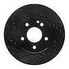 633-63000L Drilled/Slotted Brake Rotor [Black], 1994-1997 Mercedes-Benz, Position: Front Left - image 1