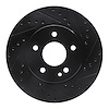 633-63000R Drilled/Slotted Brake Rotor [Black], 1994-1997 Mercedes-Benz, Position: Front Right - image 1