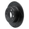 633-63003L Drilled/Slotted Brake Rotor [Black], 1961-1991 Mercedes-Benz, Position: Rear Left - image 2