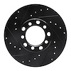 633-63006L Drilled/Slotted Brake Rotor [Black], 1973-1985 Mercedes-Benz, Position: Front Left - image 1