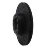 633-63007L Drilled/Slotted Brake Rotor [Black], 1982-1985 Mercedes-Benz, Position: Front Left - image 2
