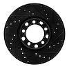 633-63007R Drilled/Slotted Brake Rotor [Black], 1982-1985 Mercedes-Benz, Position: Front Right - image 1
