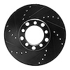 633-63008L Drilled/Slotted Brake Rotor [Black], 1979-1985 Mercedes-Benz, Position: Front Left - image 1