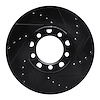 633-63008R Drilled/Slotted Brake Rotor [Black], 1979-1985 Mercedes-Benz, Position: Front Right - image 1