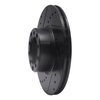 633-63009L Drilled/Slotted Brake Rotor [Black], 1972-1980 Mercedes-Benz, Position: Front Left - image 2