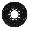 633-63009R Drilled/Slotted Brake Rotor [Black], 1972-1980 Mercedes-Benz, Position: Front Right - image 1
