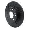 633-63011L Drilled/Slotted Brake Rotor [Black], 1983-1989 Mercedes-Benz, Position: Front Left - image 2