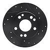 633-63011R Drilled/Slotted Brake Rotor [Black], 1983-1989 Mercedes-Benz, Position: Front Right - image 1
