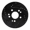 633-63012L Drilled/Slotted Brake Rotor [Black], 1987-1993 Mercedes-Benz, Position: Front Left - image 1
