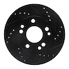 633-63012R Drilled/Slotted Brake Rotor [Black], 1987-1993 Mercedes-Benz, Position: Front Right - image 1