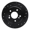 633-63013R Drilled/Slotted Brake Rotor [Black], 1987-2015 Multiple Makes/Models, Position: Rear Right