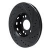 633-63014L Drilled/Slotted Brake Rotor [Black], 1990-1992 Mercedes-Benz, Position: Front Left - image 4