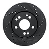 633-63014R Drilled/Slotted Brake Rotor [Black], 1990-1992 Mercedes-Benz, Position: Front Right - image 1