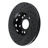 633-63014R Drilled/Slotted Brake Rotor [Black], 1990-1992 Mercedes-Benz, Position: Front Right - image 4