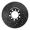 633-63017L Drilled/Slotted Brake Rotor [Black], 1985-1991 Mercedes-Benz, Position: Front Left - image 1