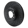 633-63017L Drilled/Slotted Brake Rotor [Black], 1985-1991 Mercedes-Benz, Position: Front Left - image 2