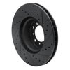 633-63017L Drilled/Slotted Brake Rotor [Black], 1985-1991 Mercedes-Benz, Position: Front Left - image 4