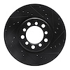 633-63017R Drilled/Slotted Brake Rotor [Black], 1985-1991 Mercedes-Benz, Position: Front Right - image 1