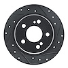 633-63018R Drilled/Slotted Brake Rotor [Black], 1990-1995 Mercedes-Benz, Position: Rear Right - image 1