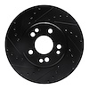 633-63019L Drilled/Slotted Brake Rotor [Black], 1990-1998 Mercedes-Benz, Position: Front Left - image 1