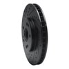 633-63019L Drilled/Slotted Brake Rotor [Black], 1990-1998 Mercedes-Benz, Position: Front Left - image 2