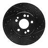 633-63019R Drilled/Slotted Brake Rotor [Black], 1990-1998 Mercedes-Benz, Position: Front Right - image 1
