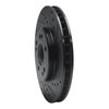 633-63019R Drilled/Slotted Brake Rotor [Black], 1990-1998 Mercedes-Benz, Position: Front Right - image 2