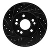 633-63020L Drilled/Slotted Brake Rotor [Black], 1990-1995 Mercedes-Benz, Position: Front Left - image 1