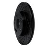 633-63020L Drilled/Slotted Brake Rotor [Black], 1990-1995 Mercedes-Benz, Position: Front Left - image 2