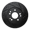 633-63020R Drilled/Slotted Brake Rotor [Black], 1990-1995 Mercedes-Benz, Position: Front Right - image 1