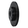 633-63020R Drilled/Slotted Brake Rotor [Black], 1990-1995 Mercedes-Benz, Position: Front Right - image 2