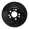 633-63021L Drilled/Slotted Brake Rotor [Black], 1991-1999 Mercedes-Benz, Position: Front Left - image 1