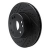 633-63021L Drilled/Slotted Brake Rotor [Black], 1991-1999 Mercedes-Benz, Position: Front Left - image 2