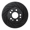 633-63021R Drilled/Slotted Brake Rotor [Black], 1991-1999 Mercedes-Benz, Position: Front Right - image 1