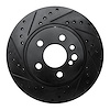 633-63024L Drilled/Slotted Brake Rotor [Black], 1992-1999 Mercedes-Benz, Position: Rear Left - image 1