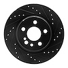 633-63024R Drilled/Slotted Brake Rotor [Black], 1992-1999 Mercedes-Benz, Position: Rear Right - image 1