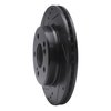 633-63025L Drilled/Slotted Brake Rotor [Black], 1992-1994 Mercedes-Benz, Position: Rear Left - image 2