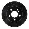 633-63025R Drilled/Slotted Brake Rotor [Black], 1992-1994 Mercedes-Benz, Position: Rear Right - image 1