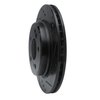 633-63025R Drilled/Slotted Brake Rotor [Black], 1992-1994 Mercedes-Benz, Position: Rear Right - image 2