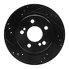 633-63026L Drilled/Slotted Brake Rotor [Black], 1992-1995 Mercedes-Benz, Position: Rear Left - image 1