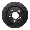 633-63026R Drilled/Slotted Brake Rotor [Black], 1992-1995 Mercedes-Benz, Position: Rear Right - image 1