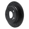 633-63027L Drilled/Slotted Brake Rotor [Black], 1994-1998 Mercedes-Benz, Position: Rear Left - image 2