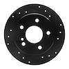 633-63027R Drilled/Slotted Brake Rotor [Black], 1994-1998 Mercedes-Benz, Position: Rear Right - image 1