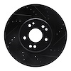 633-63029D Drilled/Slotted Brake Rotor [Black], 1994-2002 Mercedes-Benz, Position: Left Front - image 1