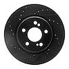 633-63030L Drilled/Slotted Brake Rotor [Black], 1993-2002 Mercedes-Benz, Position: Rear Left - image 1