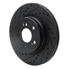 633-63030L Drilled/Slotted Brake Rotor [Black], 1993-2002 Mercedes-Benz, Position: Rear Left - image 2